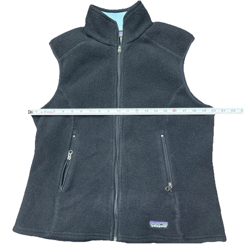 Patagonia Womens Flyer Full Zip Fleece Vest Size Large Made in USA Hiking Black - Picture 4 of 5